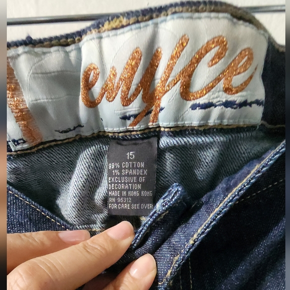 Y2K Vintage Enyce Women's Dark Blue Straight Leg Jeans size 15 - Picture 3 of 5